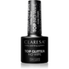 Claresa UV/LED Top Glitter No Wipe zselés fedő körömlakk csillogó árnyalat Glitter Silver 5 g-Ár