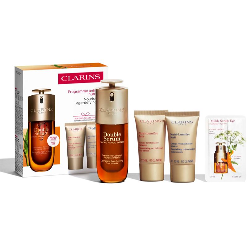 Clarins Double Serum & Nutri-Lumière Collection ajándékszett érett bőrre