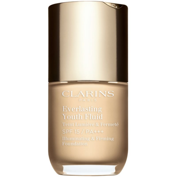 Clarins Everlasting Youth Fluid Foundation élénkítő make-up SPF 15 árnyalat 100.5 Cream 30 ml-Ár
