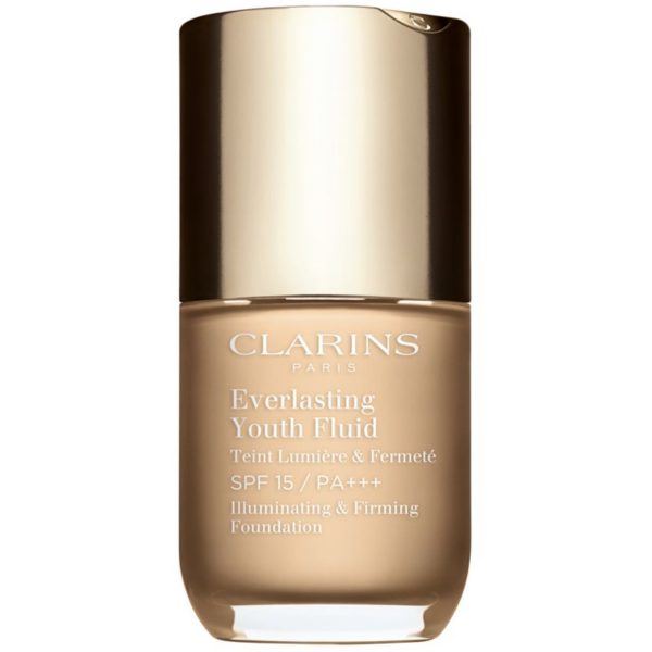 Clarins Everlasting Youth Fluid Foundation élénkítő make-up SPF 15 árnyalat 101 Linen 30 ml-Ár
