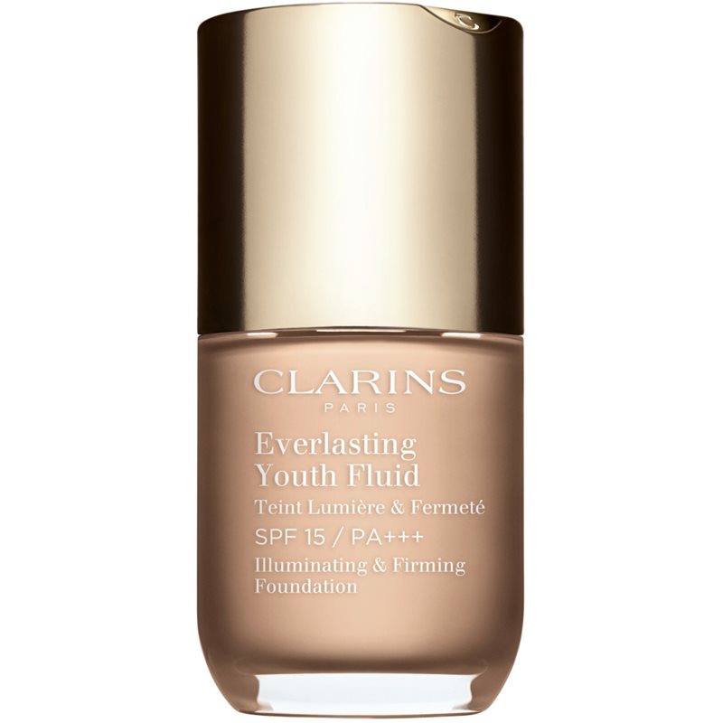 Clarins Everlasting Youth Fluid Foundation élénkítő make-up SPF 15 árnyalat 102.5 Porcelain 30 ml-Ár