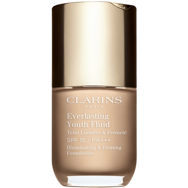 Clarins Everlasting Youth Fluid Foundation élénkítő make-up SPF 15 árnyalat 105 Nude 30 ml-Ár