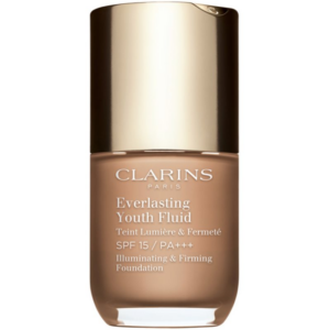 Clarins Everlasting Youth Fluid Foundation élénkítő make-up SPF 15 árnyalat 112 Amber 30 ml-Eredeti