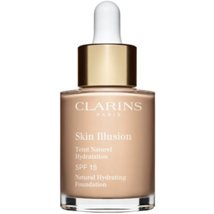 Clarins Skin Illusion Natural Hydrating Foundation világosító hidratáló make-up SPF 15 árnyalat 102.5C Porcelain 30 ml-Ár