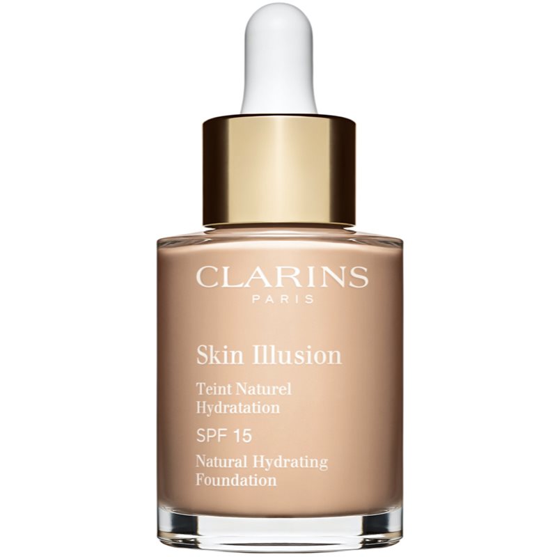 Clarins Skin Illusion Natural Hydrating Foundation világosító hidratáló make-up SPF 15 árnyalat 102.5C Porcelain 30 ml-Ár