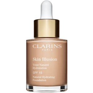 Clarins Skin Illusion Natural Hydrating Foundation világosító hidratáló make-up SPF 15 árnyalat 107C Beige 30 ml-Eredeti