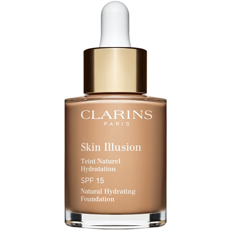 Clarins Skin Illusion Natural Hydrating Foundation világosító hidratáló make-up SPF 15 árnyalat 108