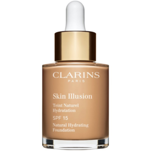 Clarins Skin Illusion Natural Hydrating Foundation világosító hidratáló make-up SPF 15 árnyalat 110N Honey 30 ml-Eredeti