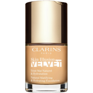 Clarins Skin Illusion Velvet mattító folyékony alapozó tápláló hatással árnyalat 105N 30 ml-Ár