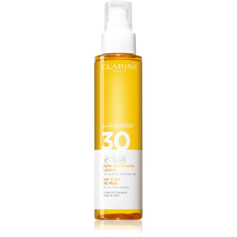 Clarins Sun Care Oil Mist száraz olaj hajra és a testre SPF 30 150 ml-Ár