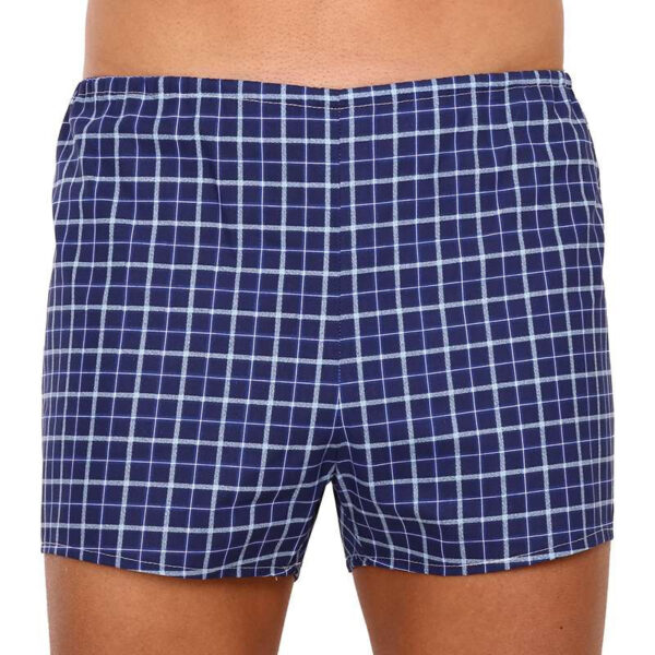 Classic men's boxer shorts Foltýn blue oversized checks