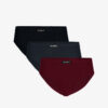 Classic men's briefs ATLANTIC 3Pack - black/gray/burgundy