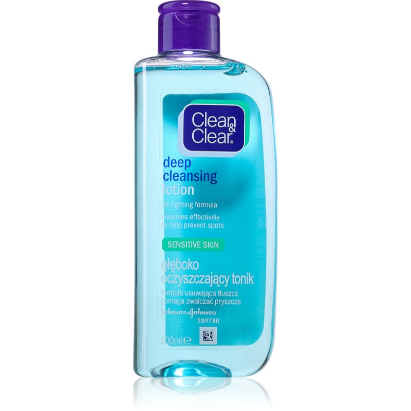 Clean & Clear Deep Cleansing mélyen tisztító arcápoló víz az érzékeny arcbőrre 200 ml-Eredeti