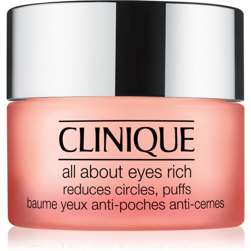 Clinique All About Eyes™ Rich hidratáló szemkörnyékápoló krém a duzzanatokra és a sötét karikákra 15 ml-Eredeti
