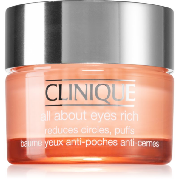 Clinique All About Eyes™ Rich hidratáló szemkörnyékápoló krém a duzzanatokra és a sötét karikákra 30 ml-Ár