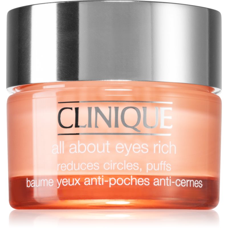Clinique All About Eyes™ Rich hidratáló szemkörnyékápoló krém a duzzanatokra és a sötét karikákra 30 ml-Ár
