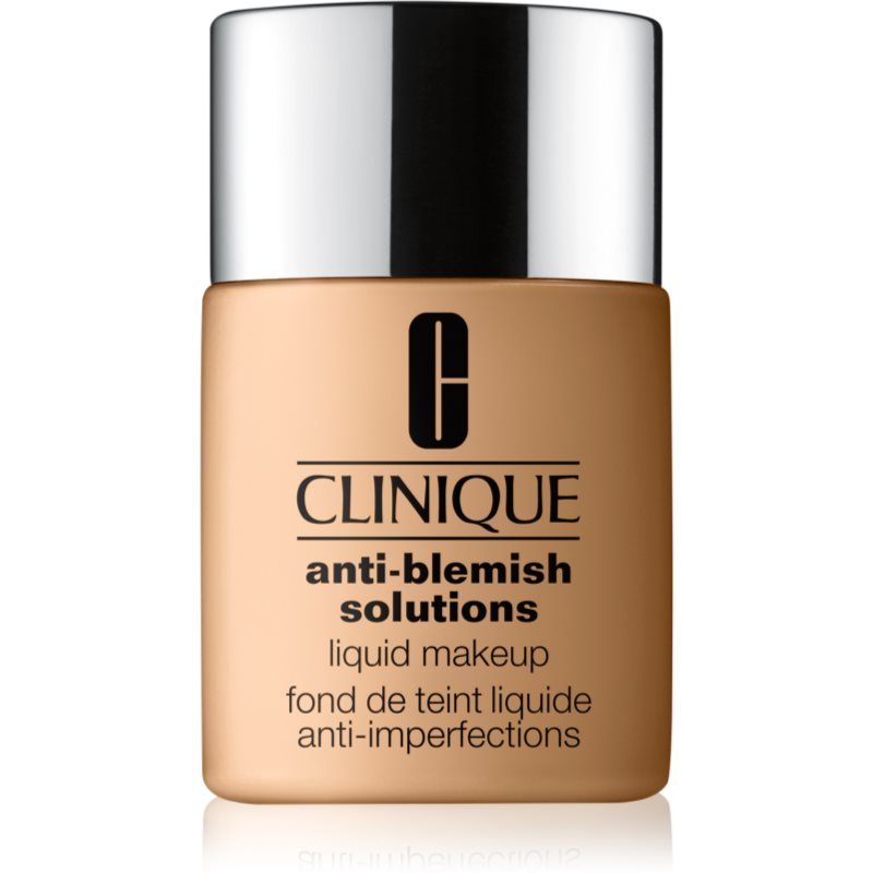Clinique Anti-Blemish Solutions™ Liquid Makeup fedő hatású alapozó az aknéra hajlamos zsíros bőrre árnyalat CN 52 Neutral 30 ml-Ár