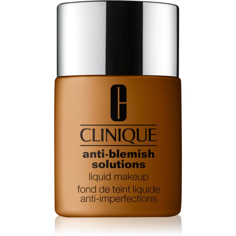 Clinique Anti-Blemish Solutions™ Liquid Makeup fedő hatású alapozó az aknéra hajlamos zsíros bőrre árnyalat WN 118 Amber 30 ml-Ár