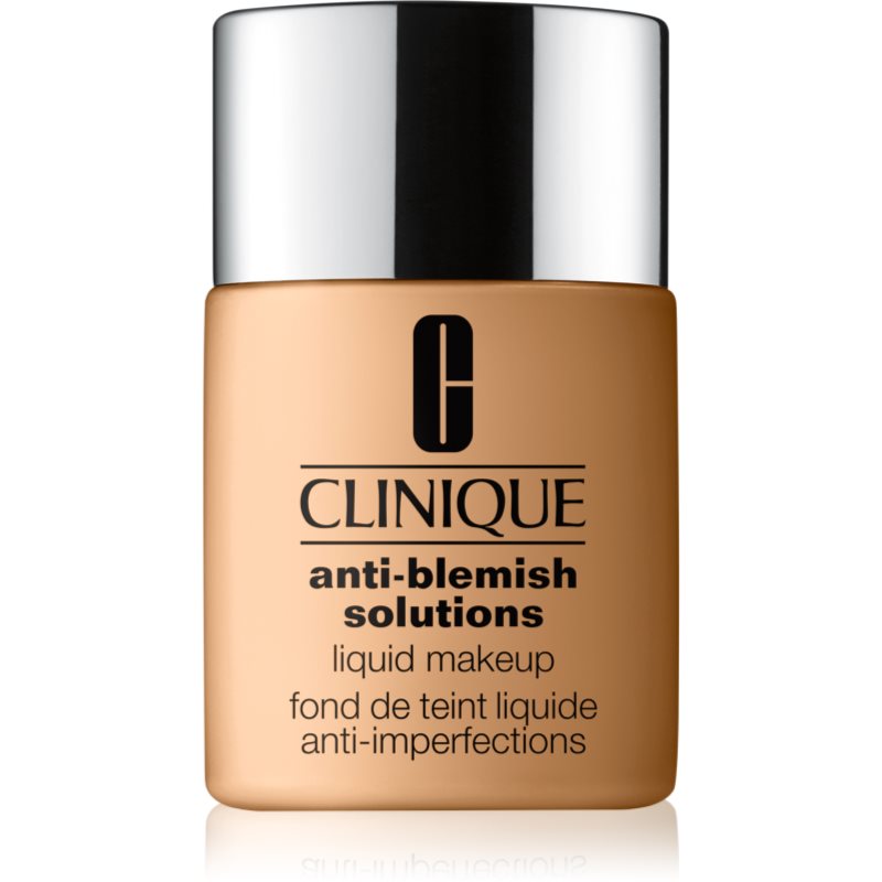 Clinique Anti-Blemish Solutions™ Liquid Makeup fedő hatású alapozó az aknéra hajlamos zsíros bőrre árnyalat WN 46 Golden Neutral 30 ml-Ár