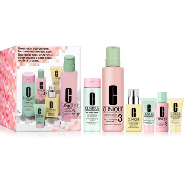 Clinique Skincare Set 3-Step Skincare Set For Oily Skin ajándékszett zsíros bőrre
