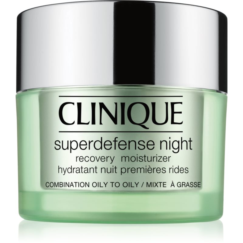 Clinique Superdefense™ Night Recovery Moisturizer hidratáló éjszakai krém a ráncok ellen kombinált és zsíros bőrre 50 ml-Eredeti