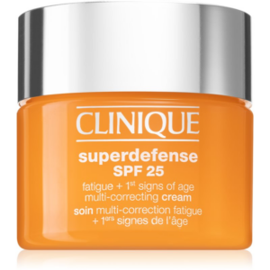 Clinique Superdefense™ SPF 25 Fatigue + 1st Signs Of Age Multi-Correcting Cream krém az öregedés első jelei ellen kombinált és zsíros bőrre SPF 25 50-Ár