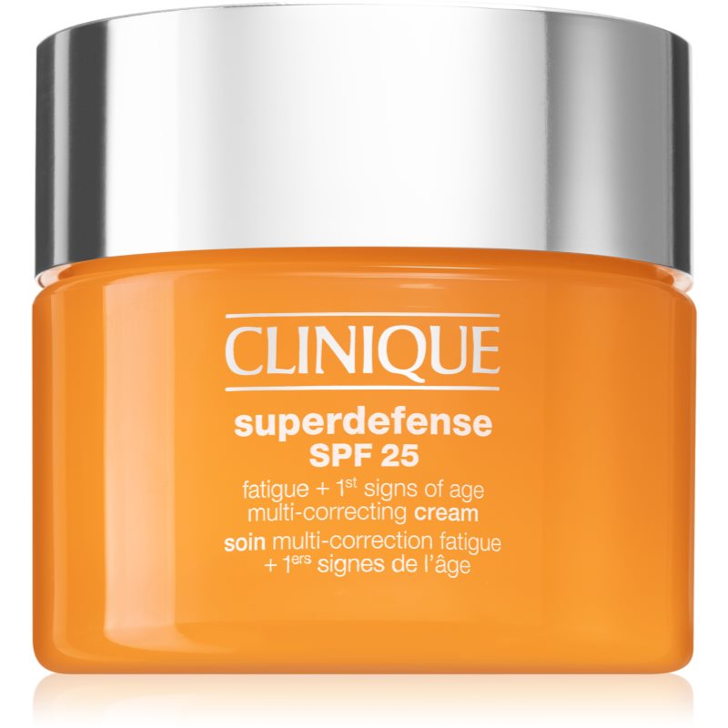Clinique Superdefense™ SPF 25 Fatigue + 1st Signs Of Age Multi-Correcting Cream krém az öregedés első jelei ellen száraz és kombinált bőrre SPF 25 30-Ár