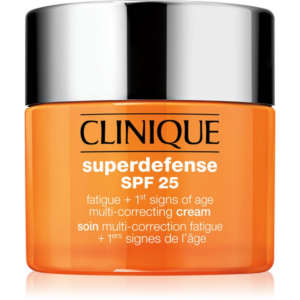 Clinique Superdefense™ SPF 25 Fatigue + 1st Signs Of Age Multi-Correcting Cream krém az öregedés első jelei ellen száraz és kombinált bőrre SPF 25 50-Ár