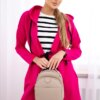 Coat with a long back fuchsia