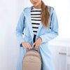 Coat with a longer azure back