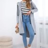 Coat with a longer back grey