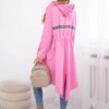 Coat with a longer back part light pink