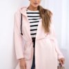 Coat with a longer back powder pink