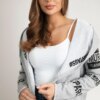 Coat with light gray subtitles