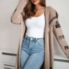 Coatee with subtitles cappuccino