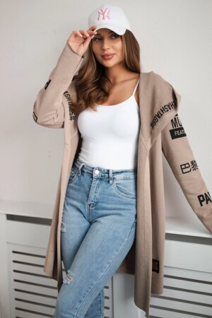 Coatee with subtitles cappuccino