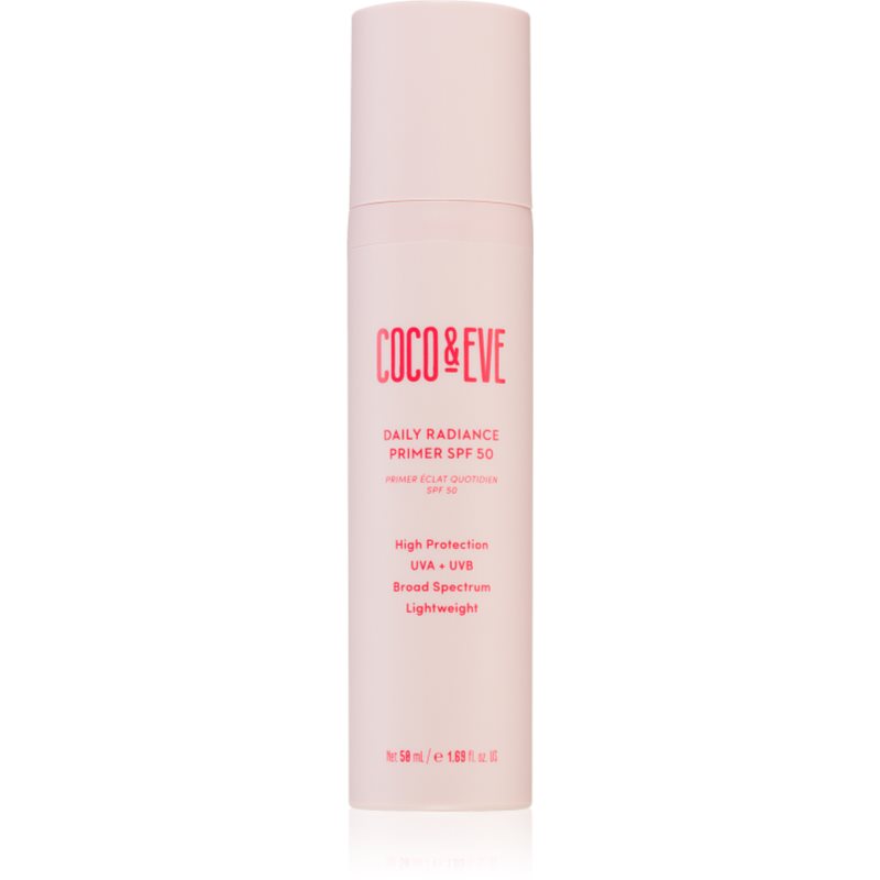 Coco & Eve Daily Radiance Primer SPF 50 gyengéd védő folyadék az élénk bőrért SPF 50 50 ml-Ár