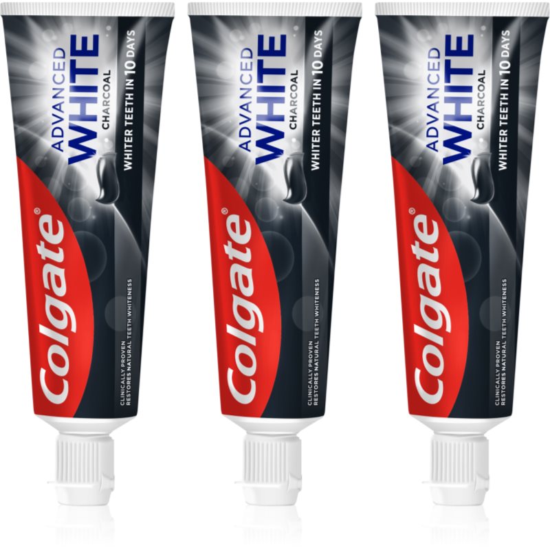 Colgate Advanced White Charcoal fogfehérítő fogkrém faszénnel 3x75 ml-Ár