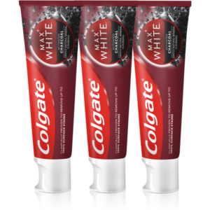 Colgate Max White Charcoal fehérítő fogkrém 3 x 75 ml-Ár