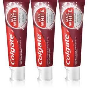 Colgate Max White Luminous fogkrém A fényes fehér fogakért 3 x 75 ml-Ár