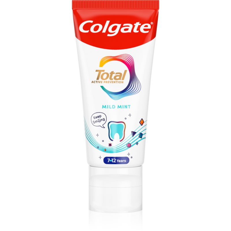 Colgate Total Junior Active Prevention Mild Mint fogkrém a szájüreg és fogak alapos tisztítására gyermekeknek 50 ml-Ár