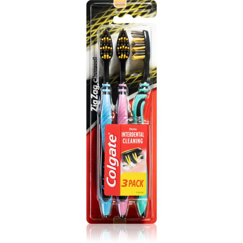 Colgate Zig Zag Charcoal medium fogkefék 3 db-Ár