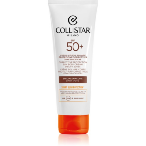 Collistar CORRECTIVE PROTECTION SUN BODY CREAM SPECIFIC ZONES SPF 50+ intenzív önbarnító krém a pigment foltok ellen 100 ml-ár