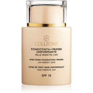 Collistar Even Finish Foundation+Primer 24h Perfect Skin alapozó és alapozóbázis SPF 15 árnyalat 1 Ivory 35 ml-Eredeti
