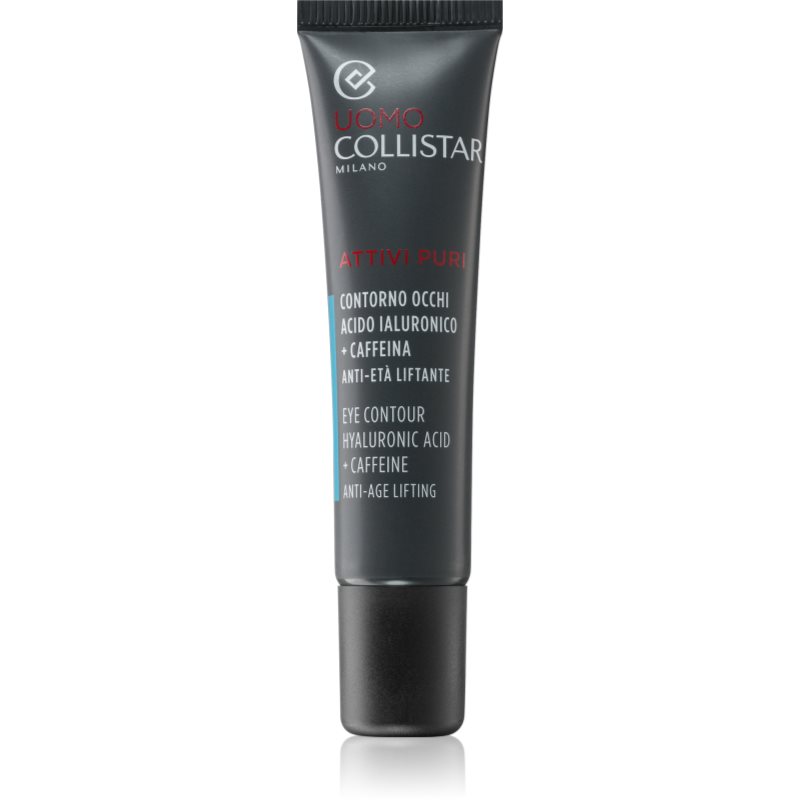 Collistar Linea Uomo Attivi Puri Eye Contour Hyaluronic Acid + Caffeine Eye Contour élénkítő szemkrém Anti-age hatással 15 ml-Ár