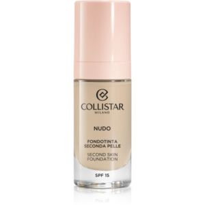 Collistar NUDO Second Skin Foundation SPF 15 világosító hidratáló make-up kisimító hatással árnyalat 1N Avorio 30 ml