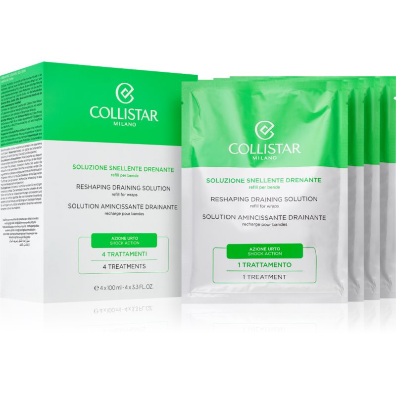 Collistar Reshaping Draining Solution Refill For Wraps termoaktív kötés narancsbőrre utántöltő 4x100 ml-Ár