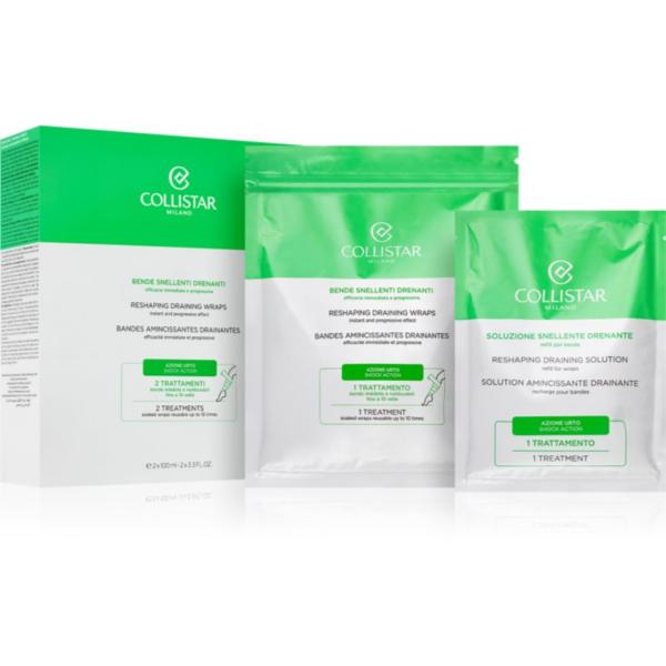 Collistar Reshaping Draining Wraps termoaktív kötés narancsbőrre 2x100 ml-Ár