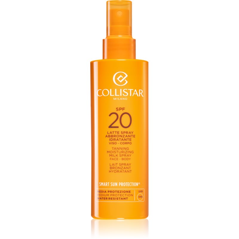 Collistar Smart Sun Protection Tanning Moisturizing Milk Spray SPF 20 bőrvédő tej spray formában SPF 20 200 ml-Ár