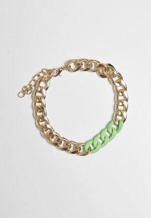 Colorful Base Bracelet - Gold Color/Neon Green